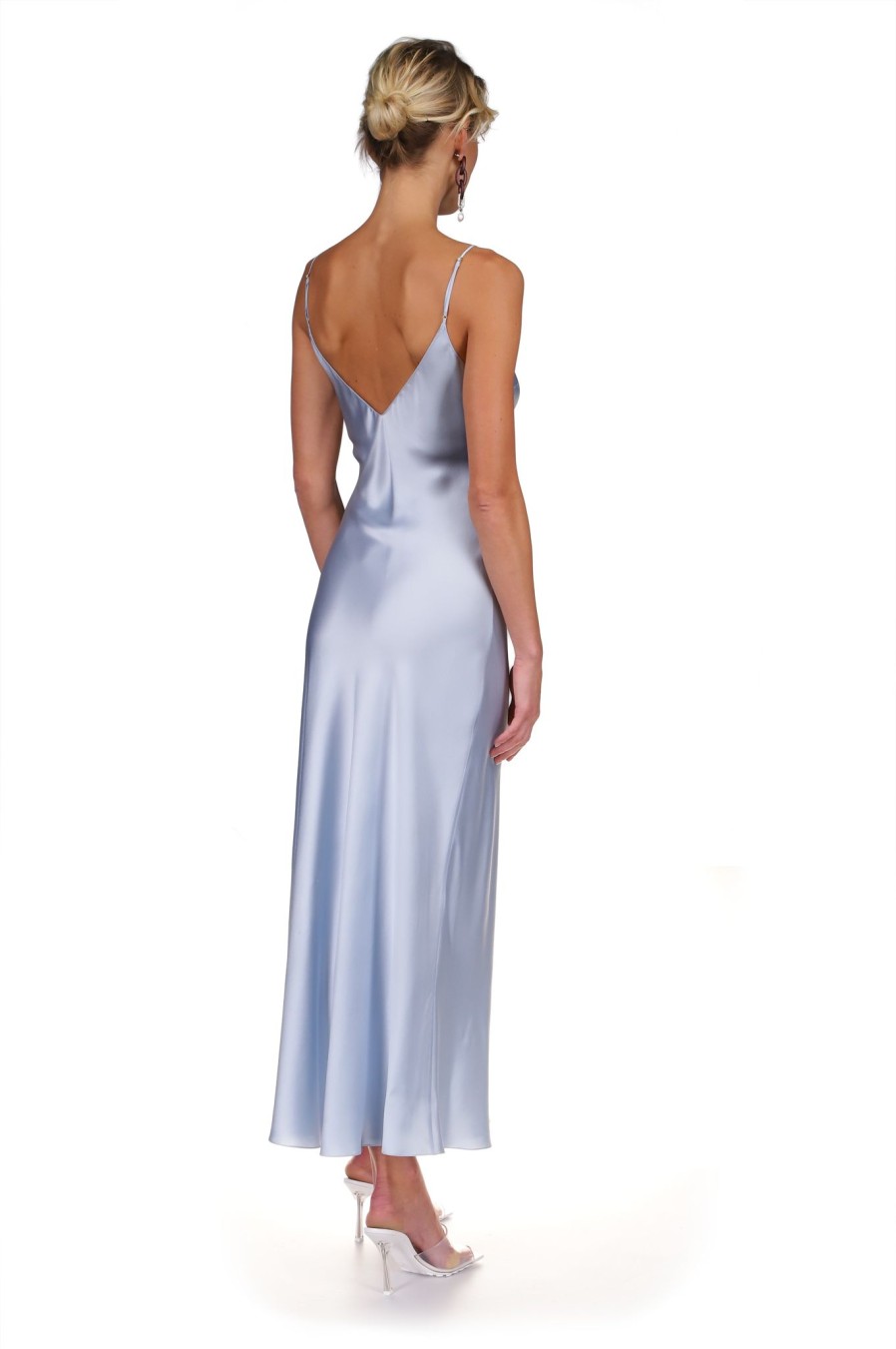 DANNIJO Blue Breeze Maxi Bias Slip Dresses