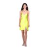 DANNIJO Chartreuse Mini Slip W/ Lace Godet Dresses