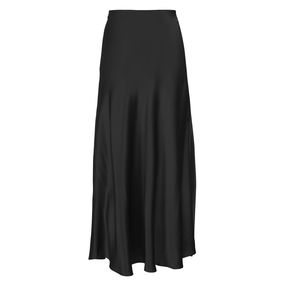 DANNIJO Black Skirt With High Slit Bottoms