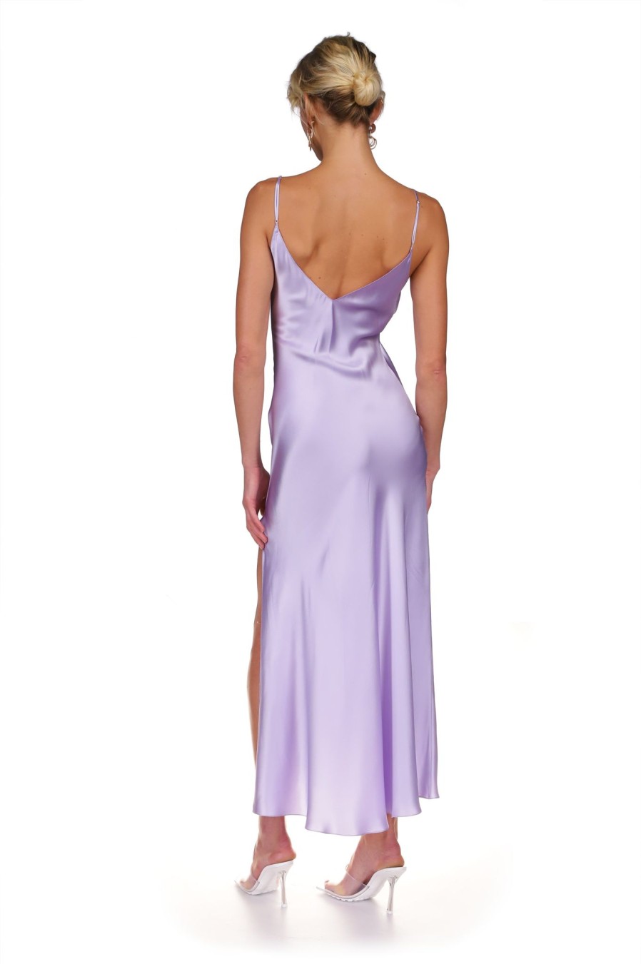 DANNIJO Lavender Maxi Bias Slip Dresses