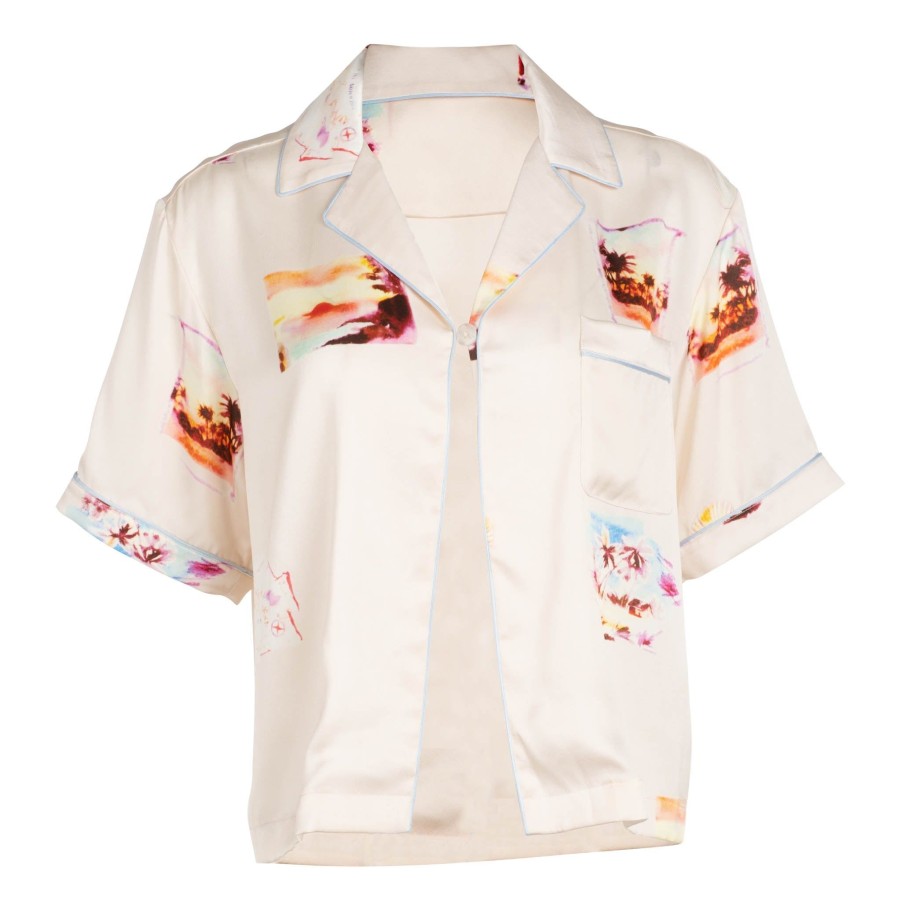 DANNIJO Vignette Print Bowling Shirt Matching Sets