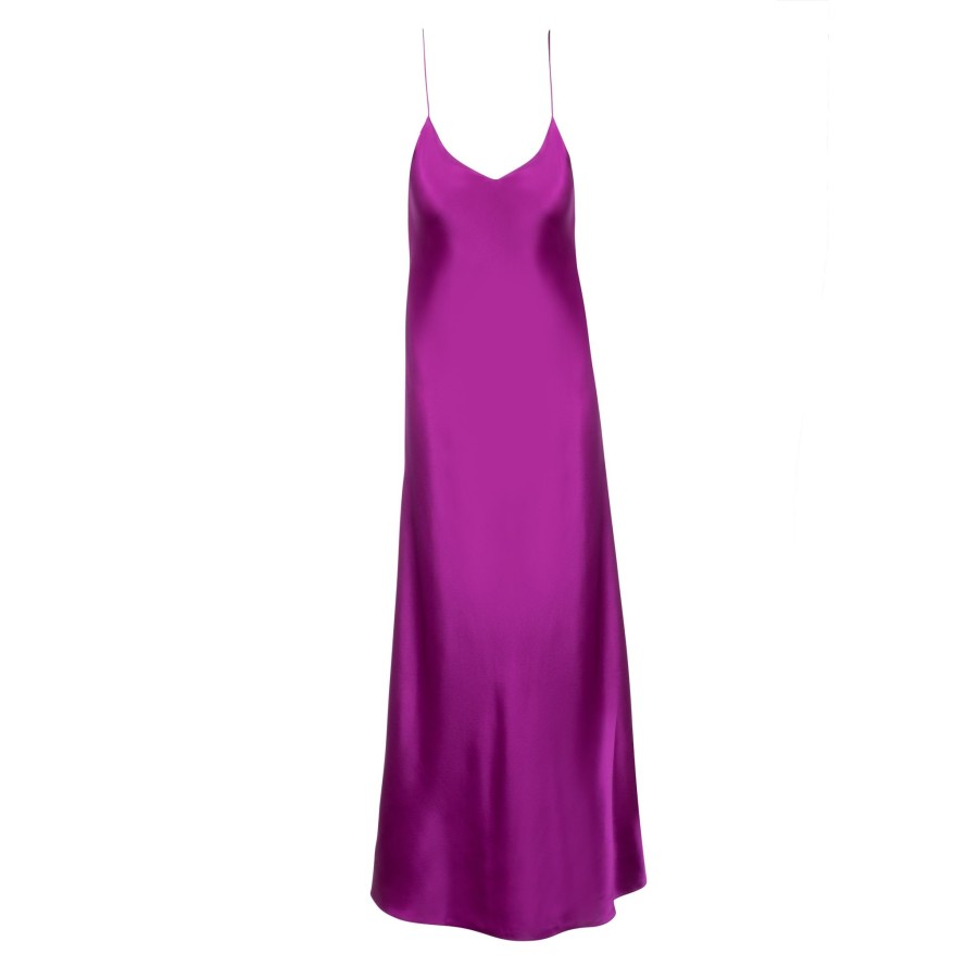 DANNIJO New Fuchsia Midi Slip Dress Dresses