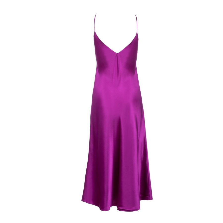 DANNIJO New Fuchsia Midi Slip Dress Dresses