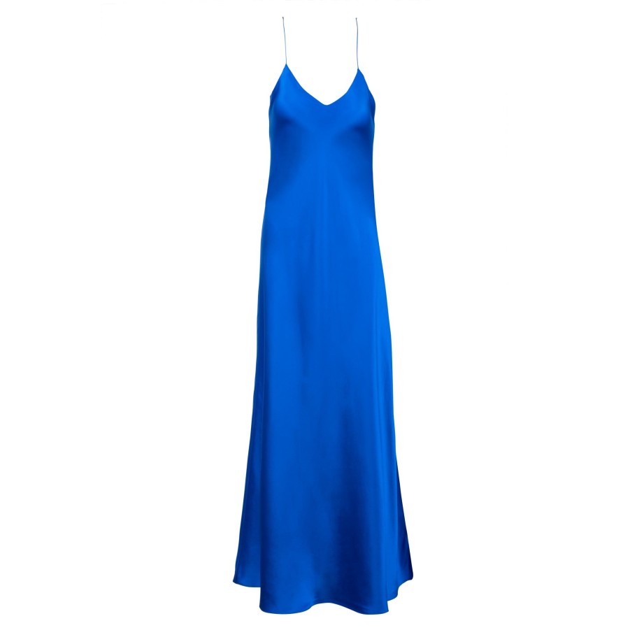 DANNIJO New Cobalt Mossy Maxi Slip Dress Dresses