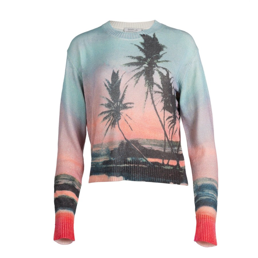 DANNIJO Kona Palm Tree Crewneck Sweaters