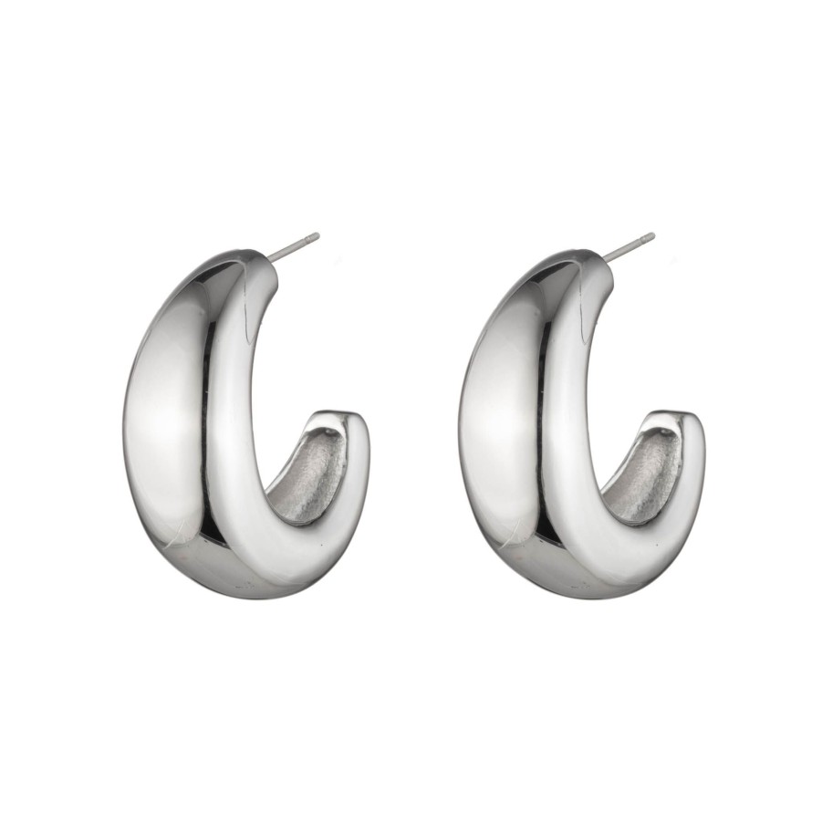 DANNIJO Winona Silver Hoop Earrings Earrings