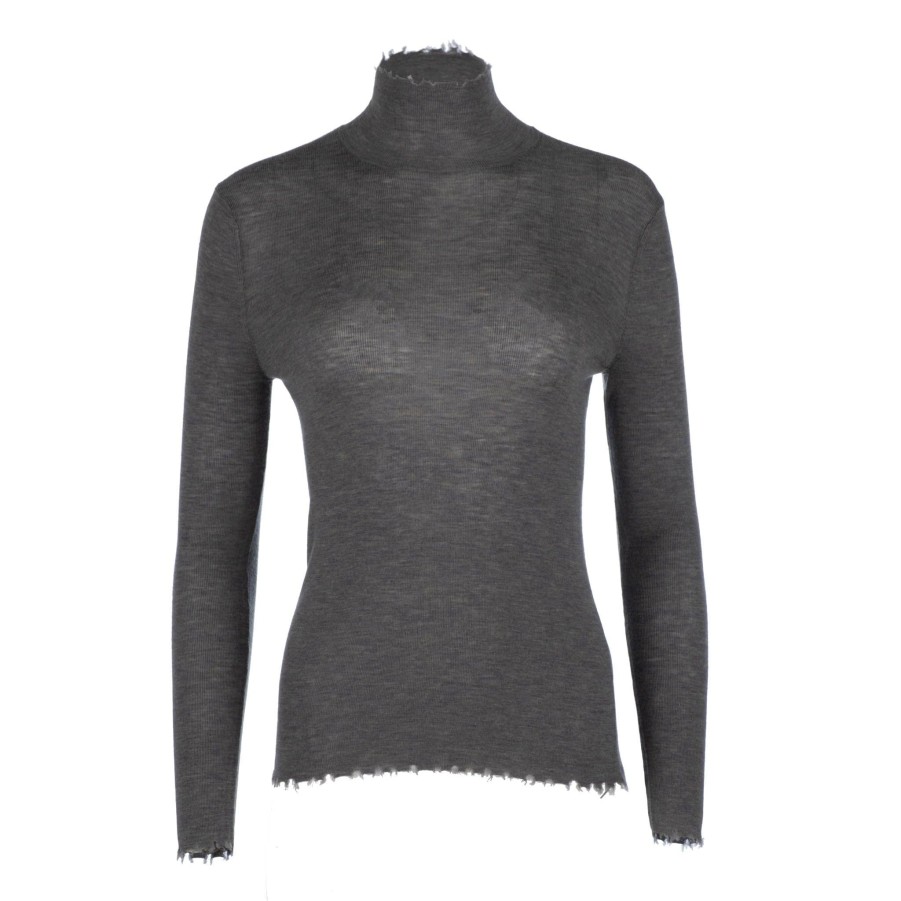 DANNIJO Light Grey Turtleneck Sweaters