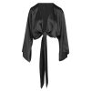 DANNIJO Black Kimono Sleeve Wrap Top Tops