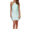 DANNIJO Mint Asymmetric Mini Slip Dress Dresses