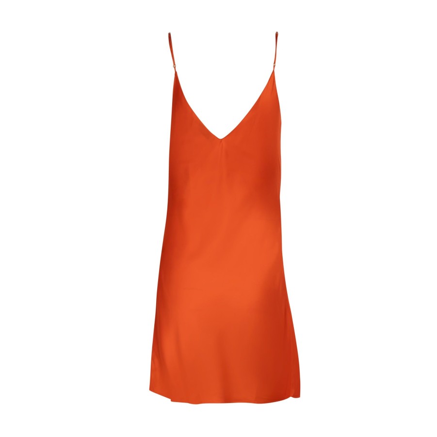 DANNIJO Tangerine Mini Slip W/ Lace Godet Dresses