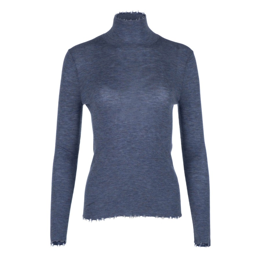 DANNIJO Light Blue Turtleneck Sweaters