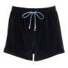 DANNIJO Black Velour Shorts Bottoms