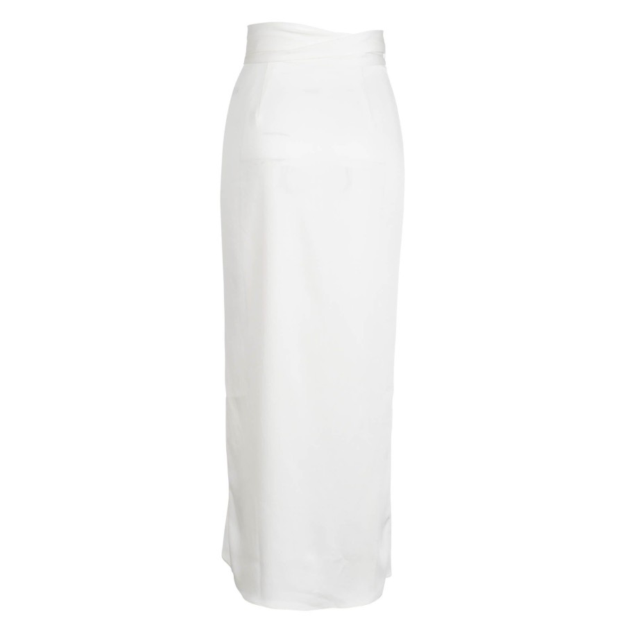 DANNIJO Ivory Wrap Midi Skirt Bottoms