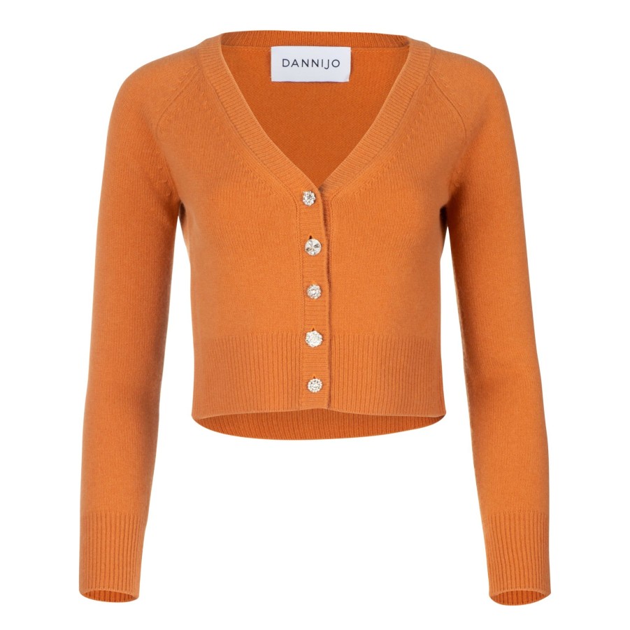 DANNIJO Citrus V-Neck Cropped Cardigan Sweaters