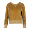 DANNIJO Camel Velour Raglan Sweatshirt Sweaters