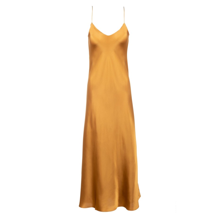 DANNIJO New Bronze Mossy Maxi Slip Dress Dresses