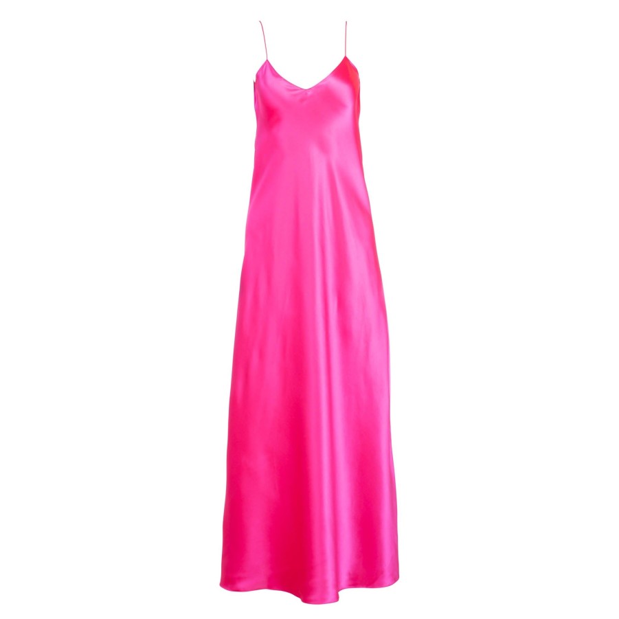 DANNIJO Acid Pink Maxi Slip Dress Dresses