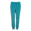 DANNIJO Neon Turquoise Velour Jogger Bottoms