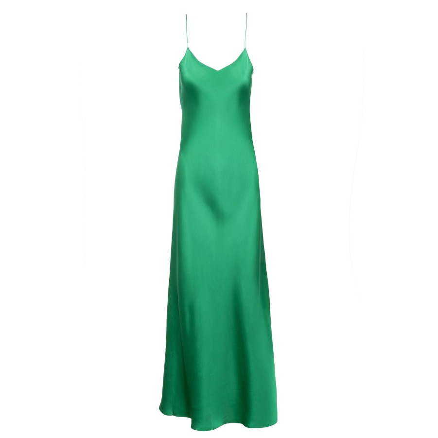 DANNIJO New Emerald Mossy Maxi Slip Dress Dresses